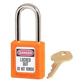 410 Zenex™ thermoplastic safety padlock, 38mm wide with 38mm shackle - Industrial Labelling supplies
