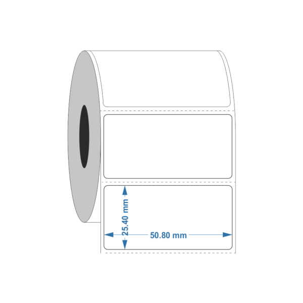 Permanent Autoclave Thermal transfer label 50.8 x 25.4mm - Industrial Labelling supplies