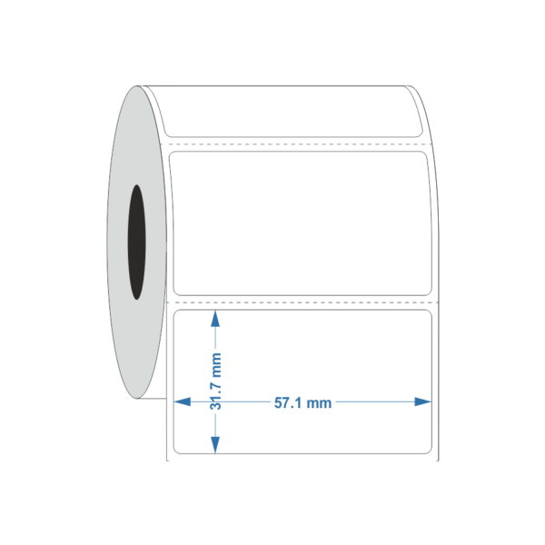 Permanent Autoclave Thermal transfer label 57.1x31.7mm - Industrial Labelling supplies