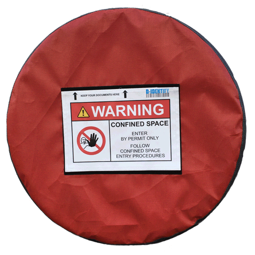 Confined space lockout tool (SMALL) Non Lockable for manholes from 20 to 24 inch - Industrial Labelling supplies