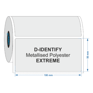Metallised Polyester label 100mm x 50mm - Industrial Labelling supplies
