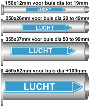 Leidingmerkers : Lucht