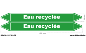 Marquage de tuyauterie eau recyclée – NBN T 69-004