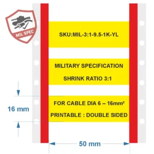 Krimpkous - Militaire kwaliteit - 9.5 Geel<br><br> <br> <br>