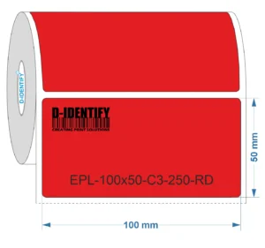 Engraving plate label 100mm x 50mm - Red
