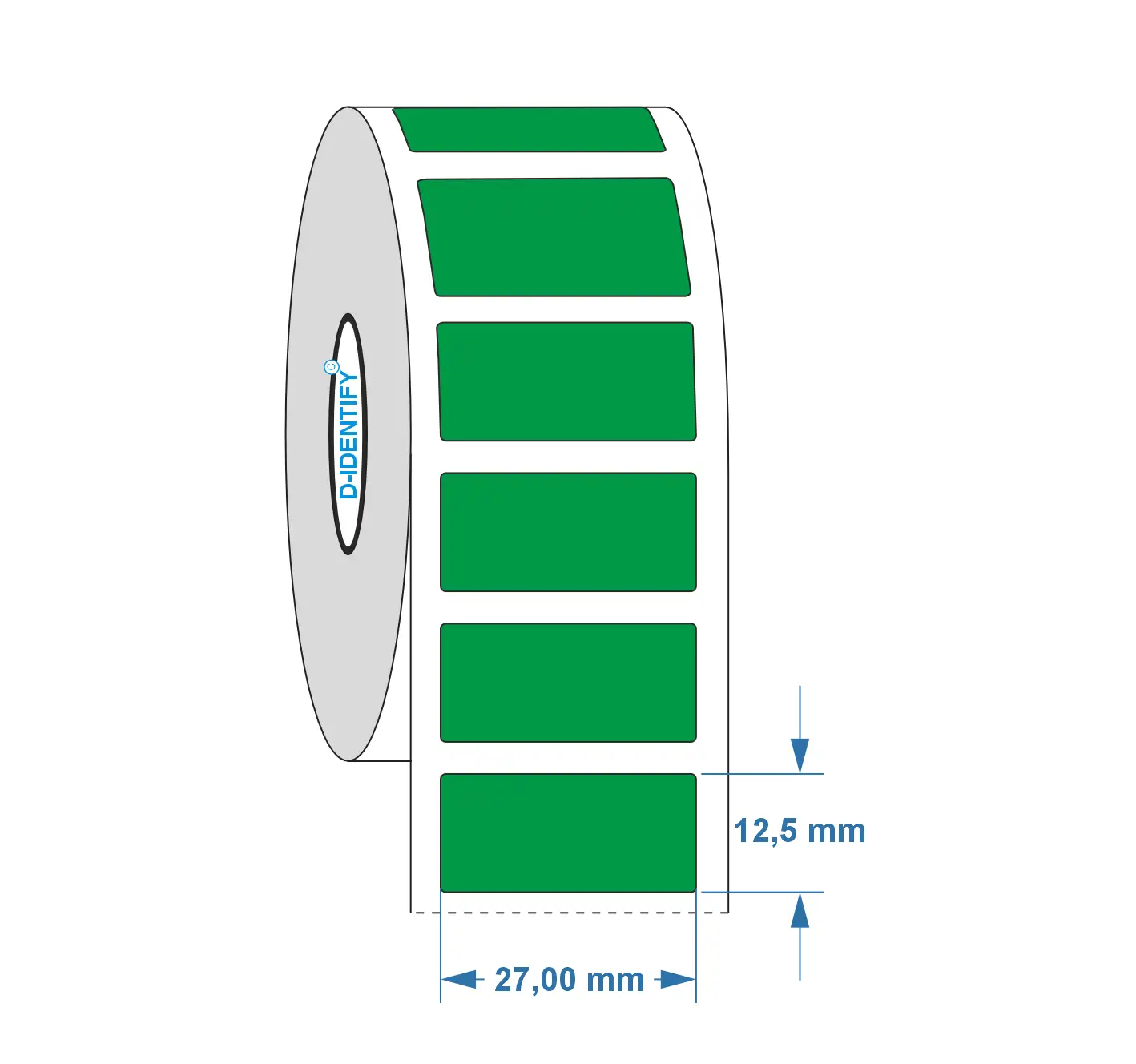 Engraving plate label 27mm x 12.5mm, Green