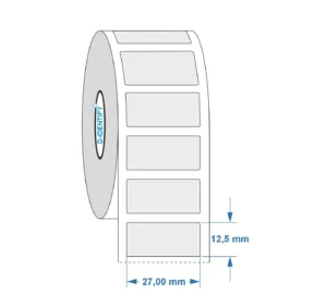 Graveerplaat label Phoenix / Siemens 27×12,5 mm Zilver