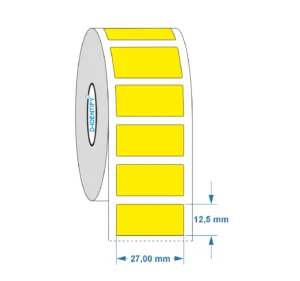 Graveerplaat Label Phoenix / Siemens 27×12,5mm Geel
