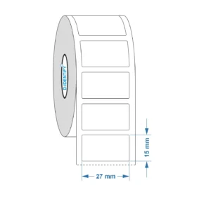 Graveerplaat label Phoenix 27×15 mm Wit<br>