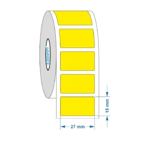 Graveerplaat label Phoenix 27×15 mm Geel<br>
