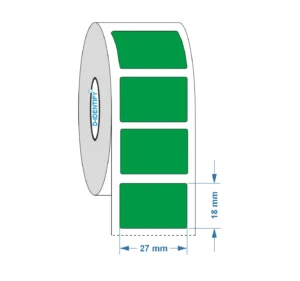 Graveerplaat label Phoenix 27×18 mm Groen