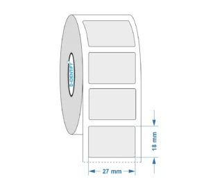 Graveerplaat label Phoenix 27×18 mm Zilver