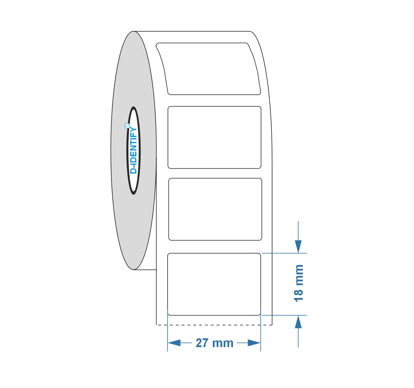 Engraving plate label 27mm x 18mm, White