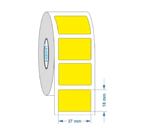 Graveerplaat label Phoenix 27×18 mm Geel<br>
