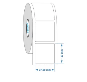 Graveerplaat label Siemens / Phoenix 27×27 mm Wit