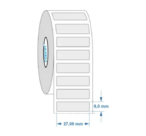 Engraving plate label 27mm x 8mm, Silver - Attema Ak2