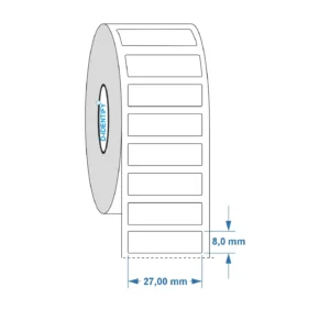 Graveerplaat Resopal label 27 x 8 mm wit Attema AK2<br>