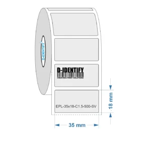 Engraving plate label 35mm x 18mm - Silver