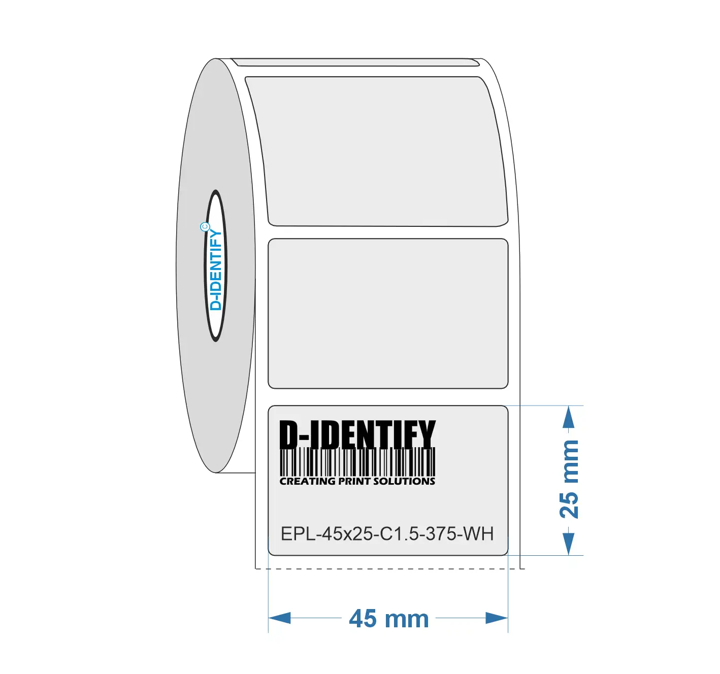 Graveerplaat Resopal label 45 x 25 mm zilver