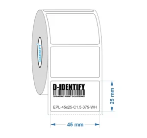 Engraving plate label 45mm x 25mm - White