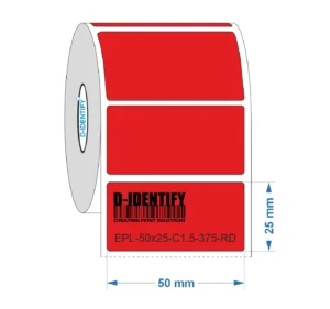Graveerplaat Resopal label 50 x 25 mm rood