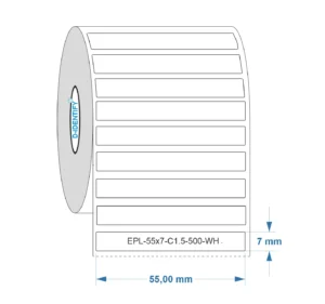 Graveerplaat Resopal label 55 x 7 mm wit Gira<br>