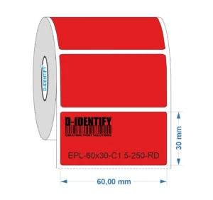 Engraving plate label 60mm x 30mm - red