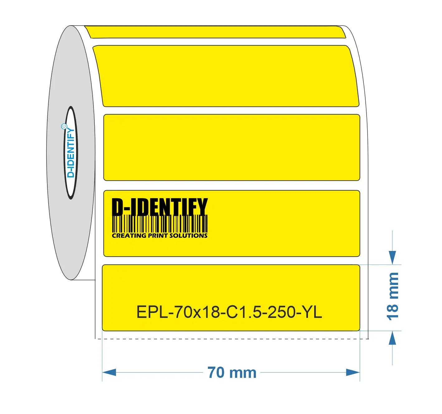 Engraving plate label 70mm x 18mm - Green