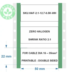 Zero halogen heat shrink sleeves - 12.7 White