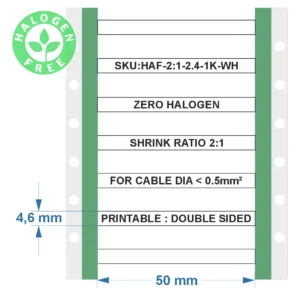 Zero halogen heat shrink sleeves - 2.4 White