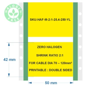 Zero halogen heat shrink sleeves -19 Yellow