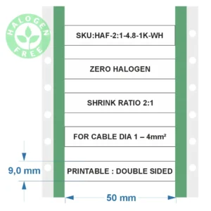 Zero halogen heat shrink sleeves - 4.8 White