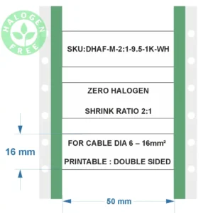 Zero halogen heat shrink sleeves - 9.5 White